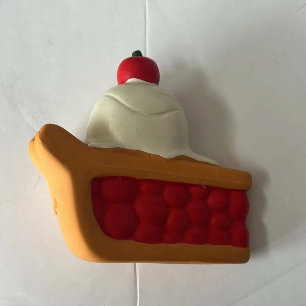 Fringle Latex Cherry Pie Slice Squeaky Dog Toy